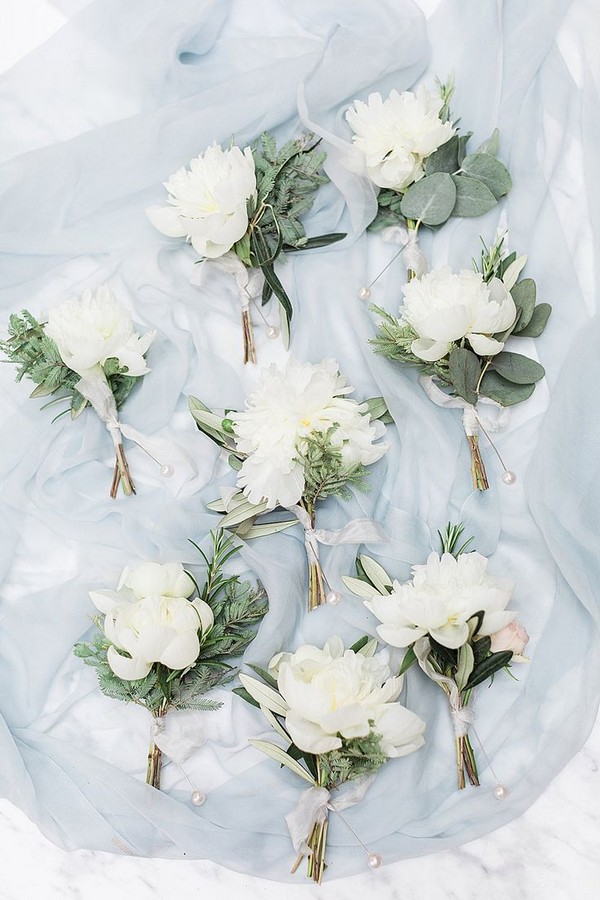 White Flower Buttonholes