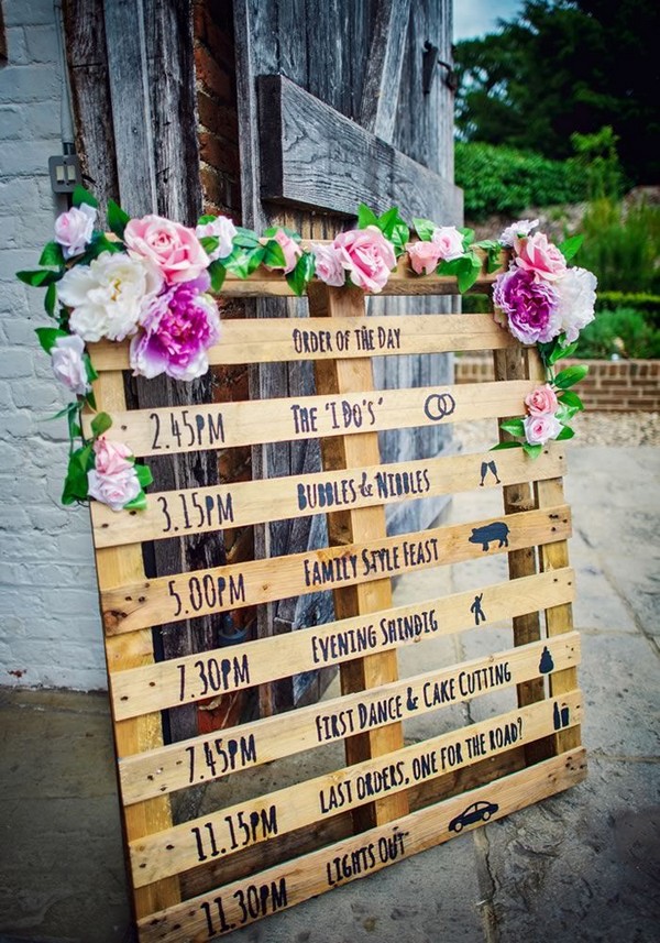 Wooden Palette Order of the Day Sign