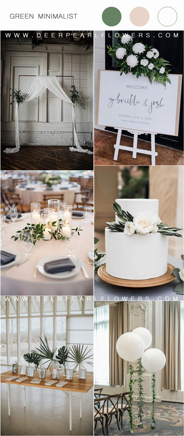 greenery minimalist wedding decor ideas
