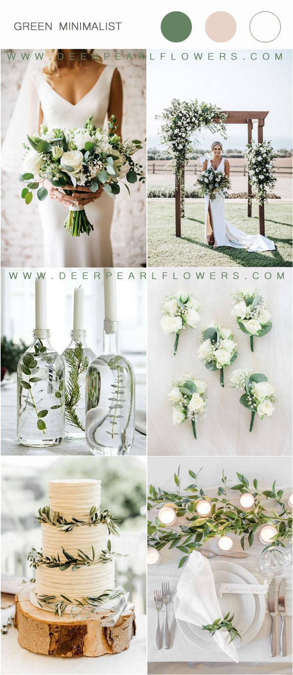 greenery minimalist wedding decor ideas