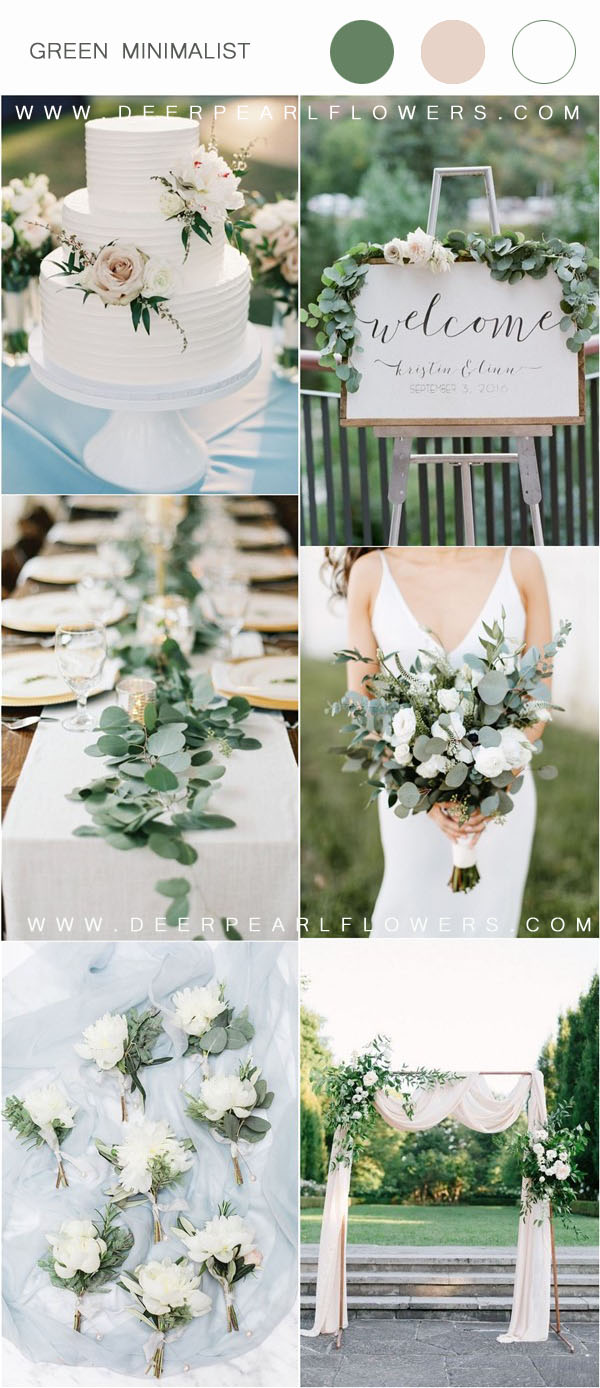 greenery minimalist wedding decor ideas
