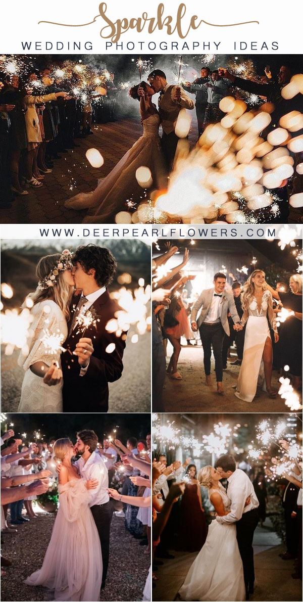 romantic sparkle wedding photos for evening wedding