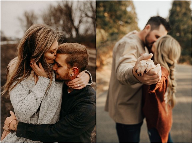 fall autumn engagement photo ideas