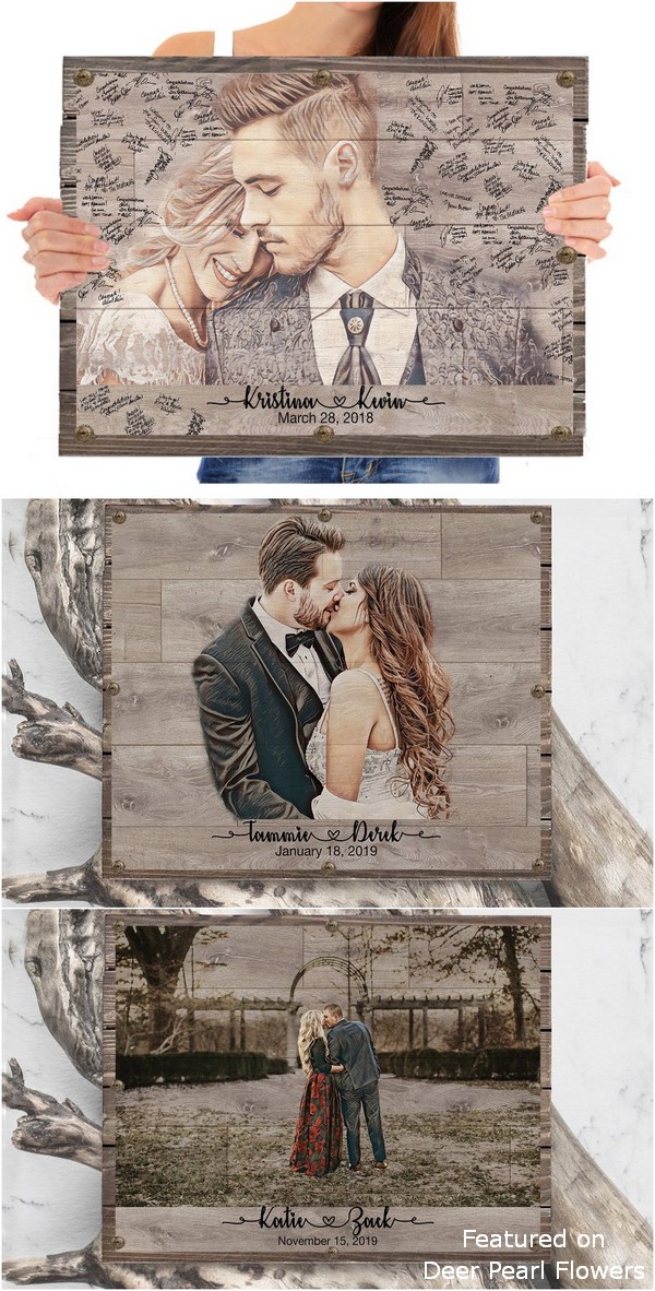 personalised wedding photo guest book