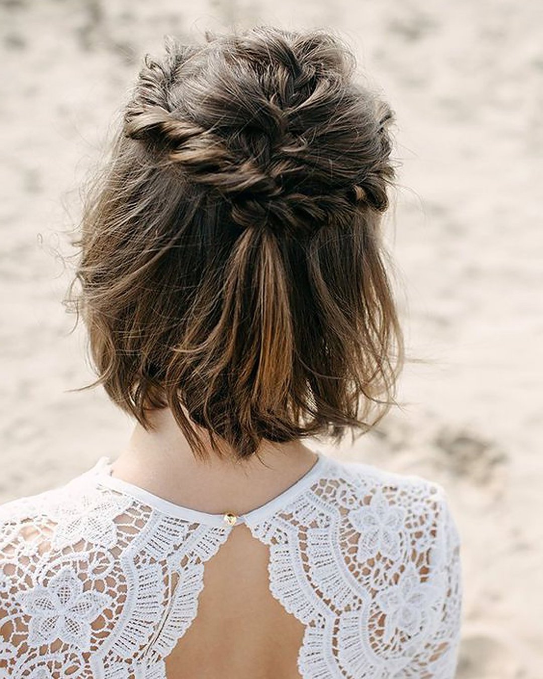 half up half down wedding hairstyles simple swept for short hair sarahlongworthphotographer