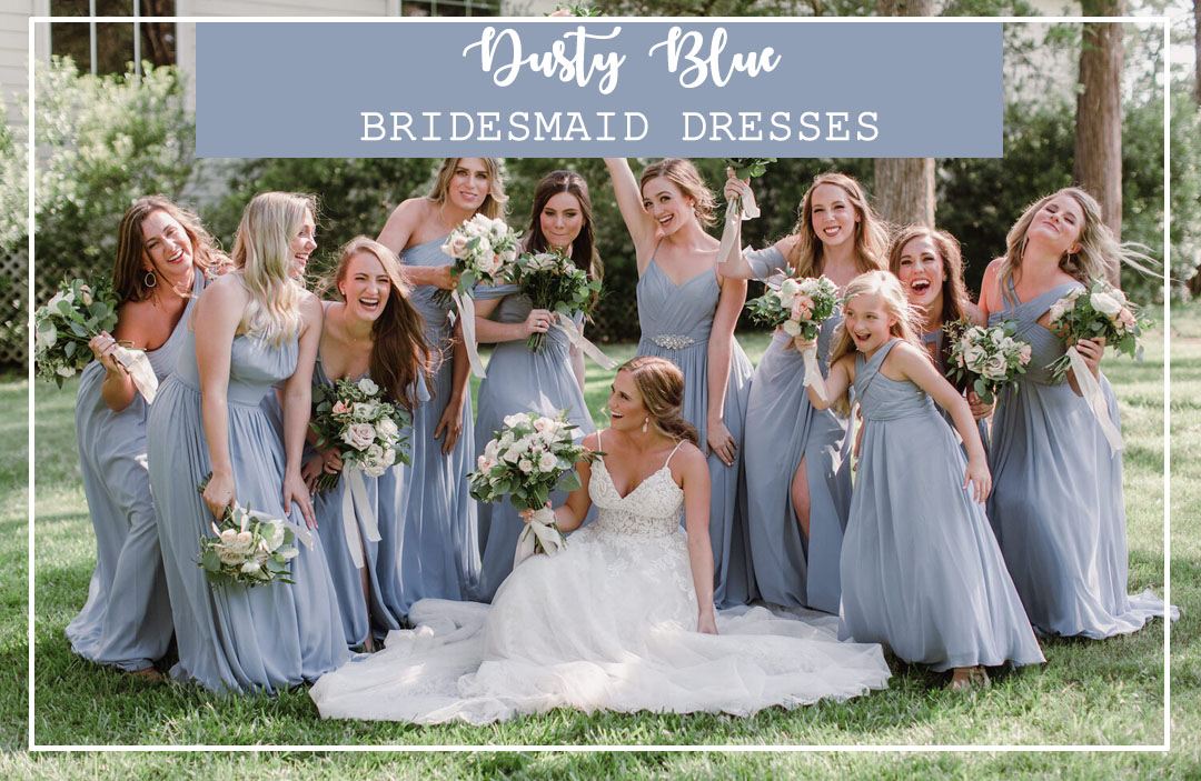 Dusty Blue Bridesmaid Dresses Under $100 | Birdy Grey