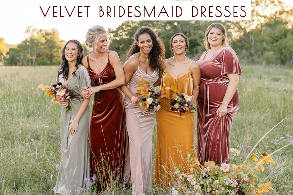 velvet bridesmaid dresses