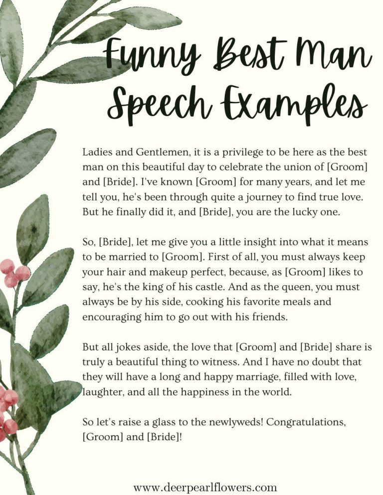 30 Best Man Speech Examples, Tips & Structure 2025
