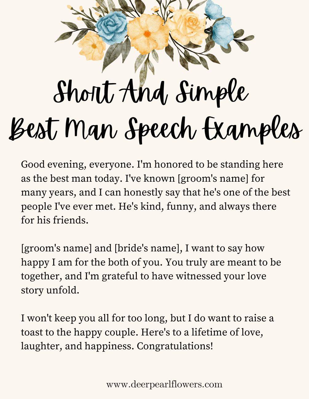 best man speech template for dad