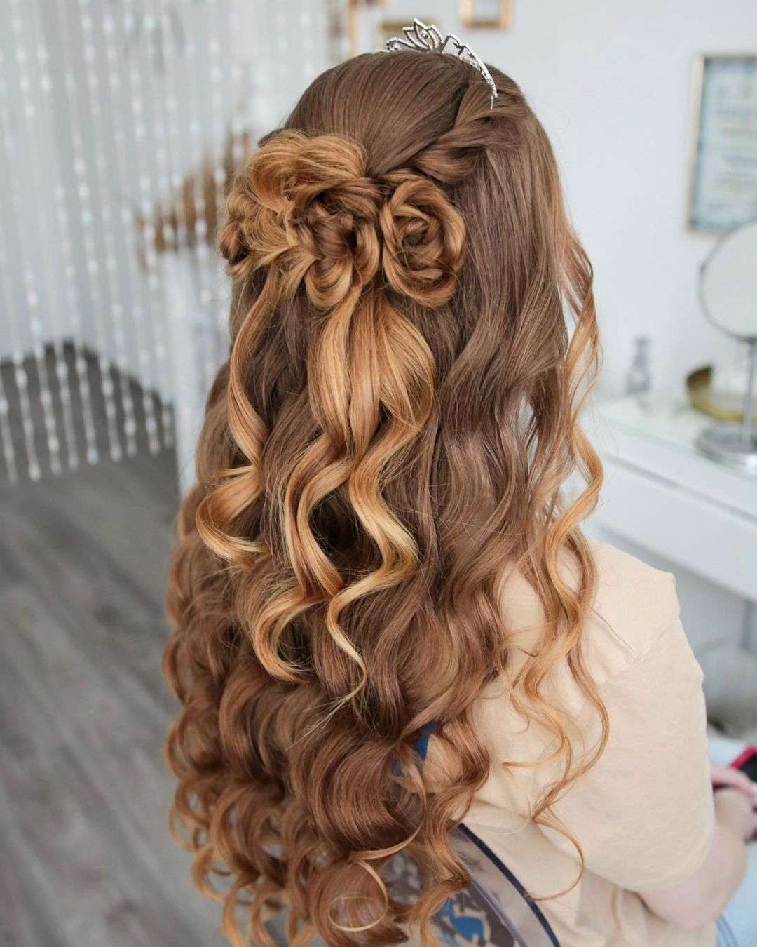 50 Breathtaking Prom Hairstyles For An Unforgettable Night  Twisted  Pull  Through  Half Up 1  Fab Mood  Wedding Colours Wedding Themes Wedding  colour palettes