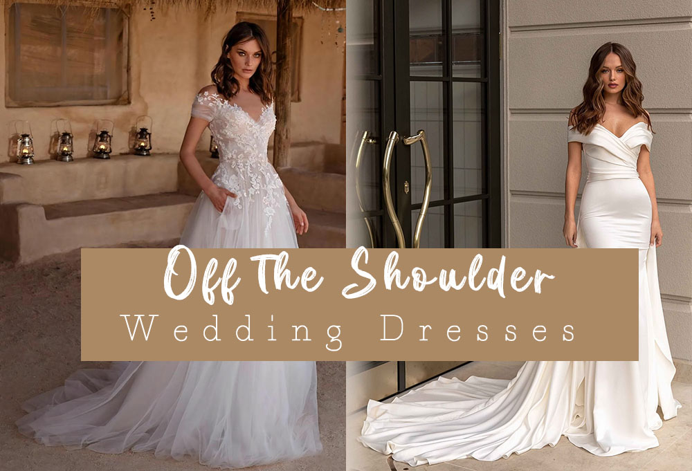 off the shoulder wedding dresses