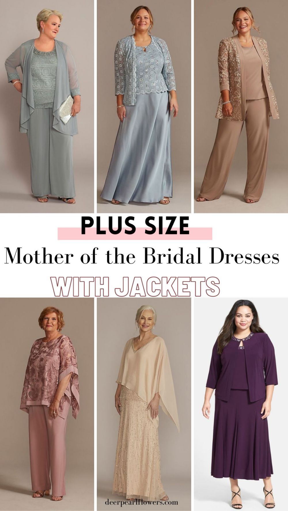 plus size mother of the bridal dresses with jackets
