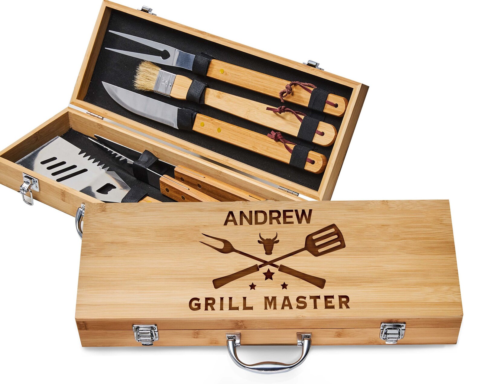 Engraved BBQ Grill Gift Set