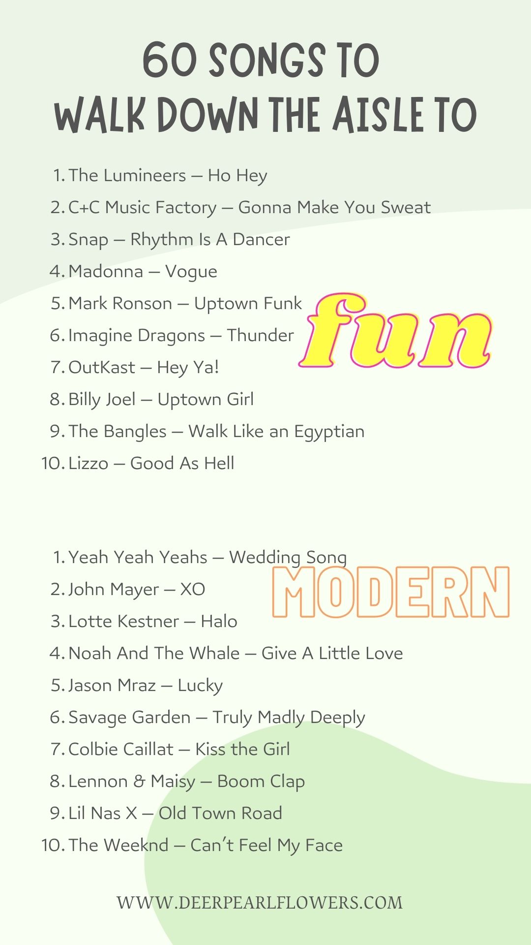 Fun Modern Wedding Songs To Walk Down The Aisle
