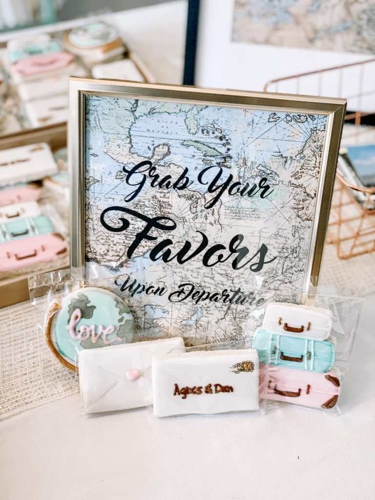 bridal shower theme ideas travel sign