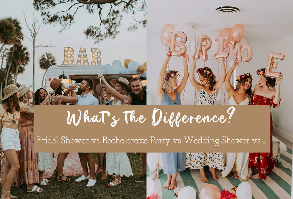Bridal Shower vs Bachelorette Party vs Wedding Shower