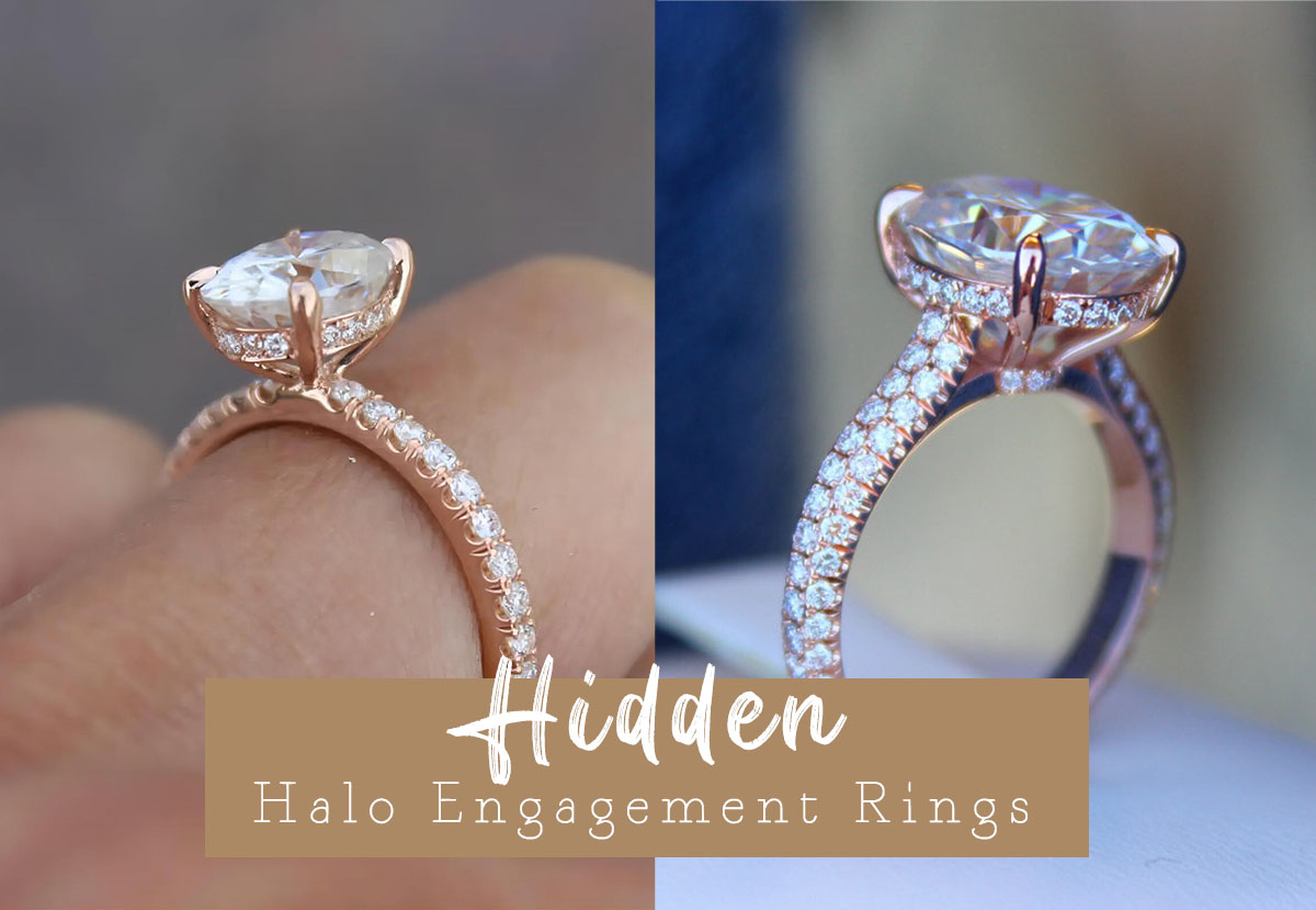 Hidden Halo Engagement Rings