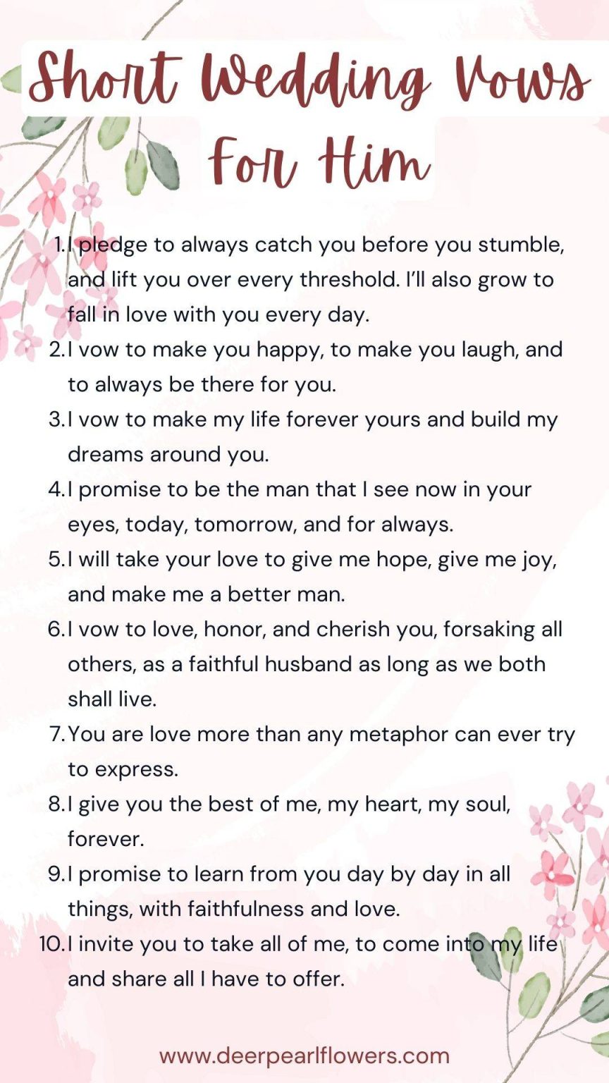 50+ Wedding Vows for Him 2024 [Examples, Tips & Guides]