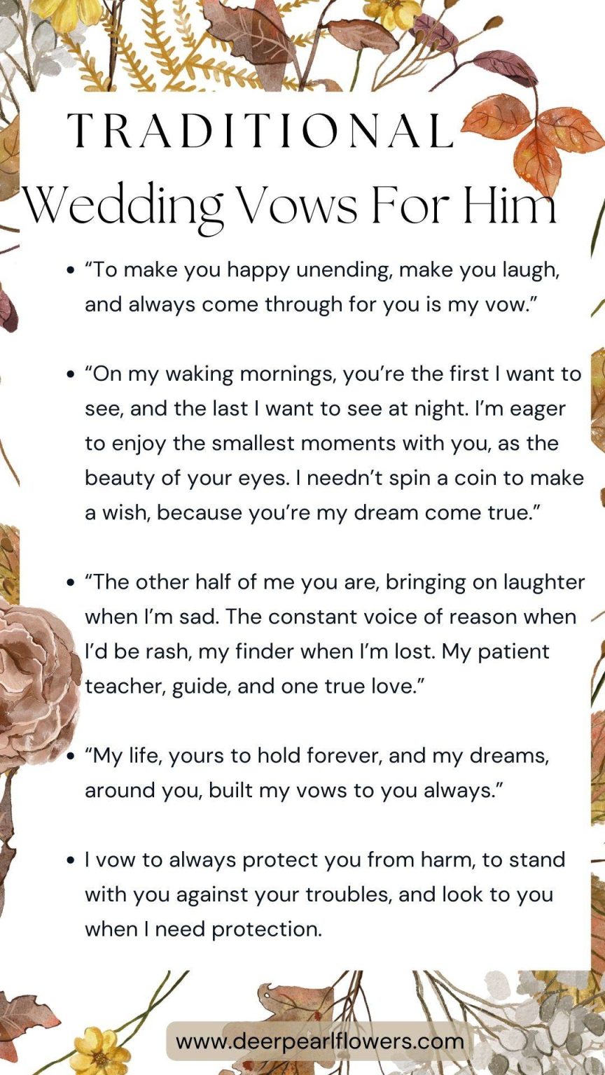 50+ Wedding Vows for Him 2023 [Examples, Tips & Guides]