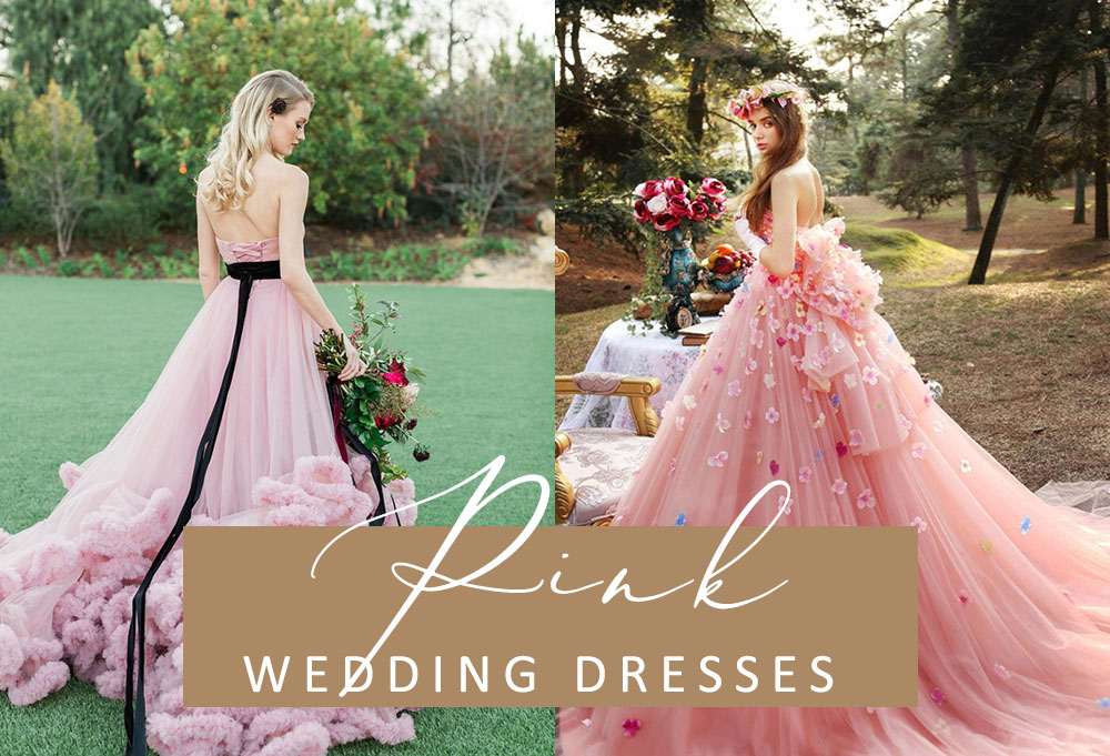 pink wedding dresses and gowns