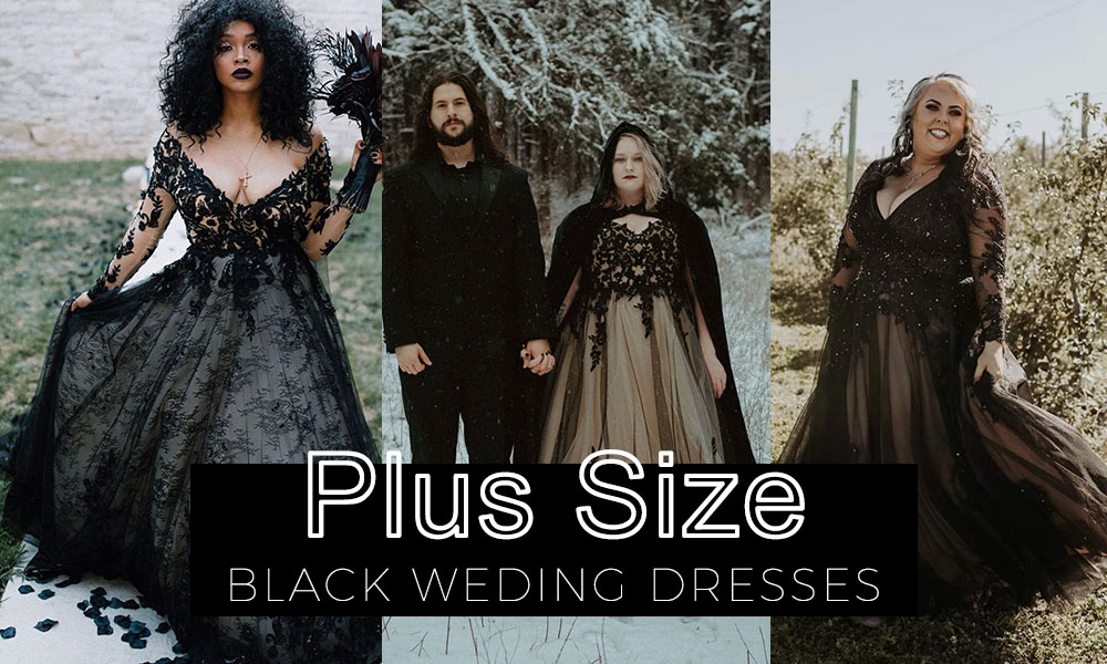 plus size black wedding dresses.