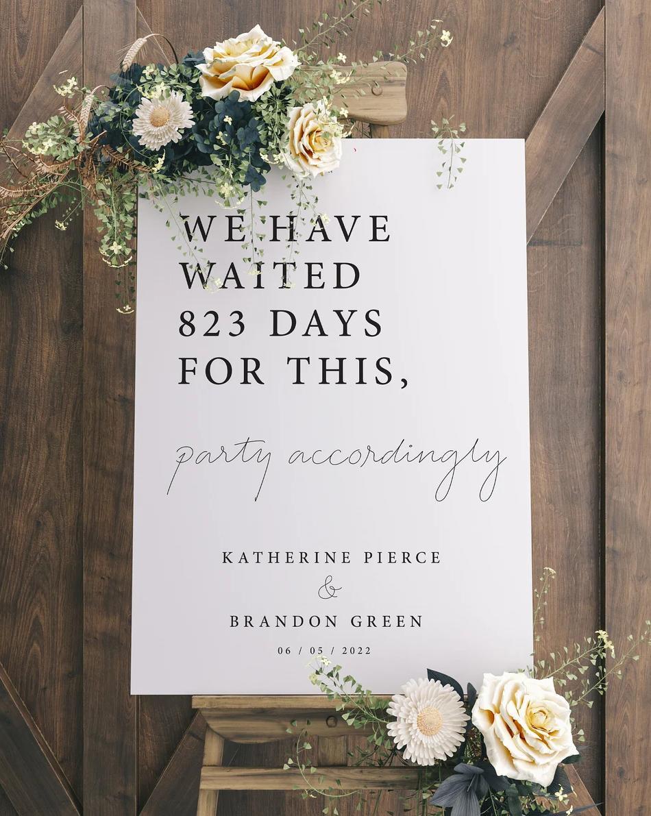 Printable COVID Wedding Sign Template