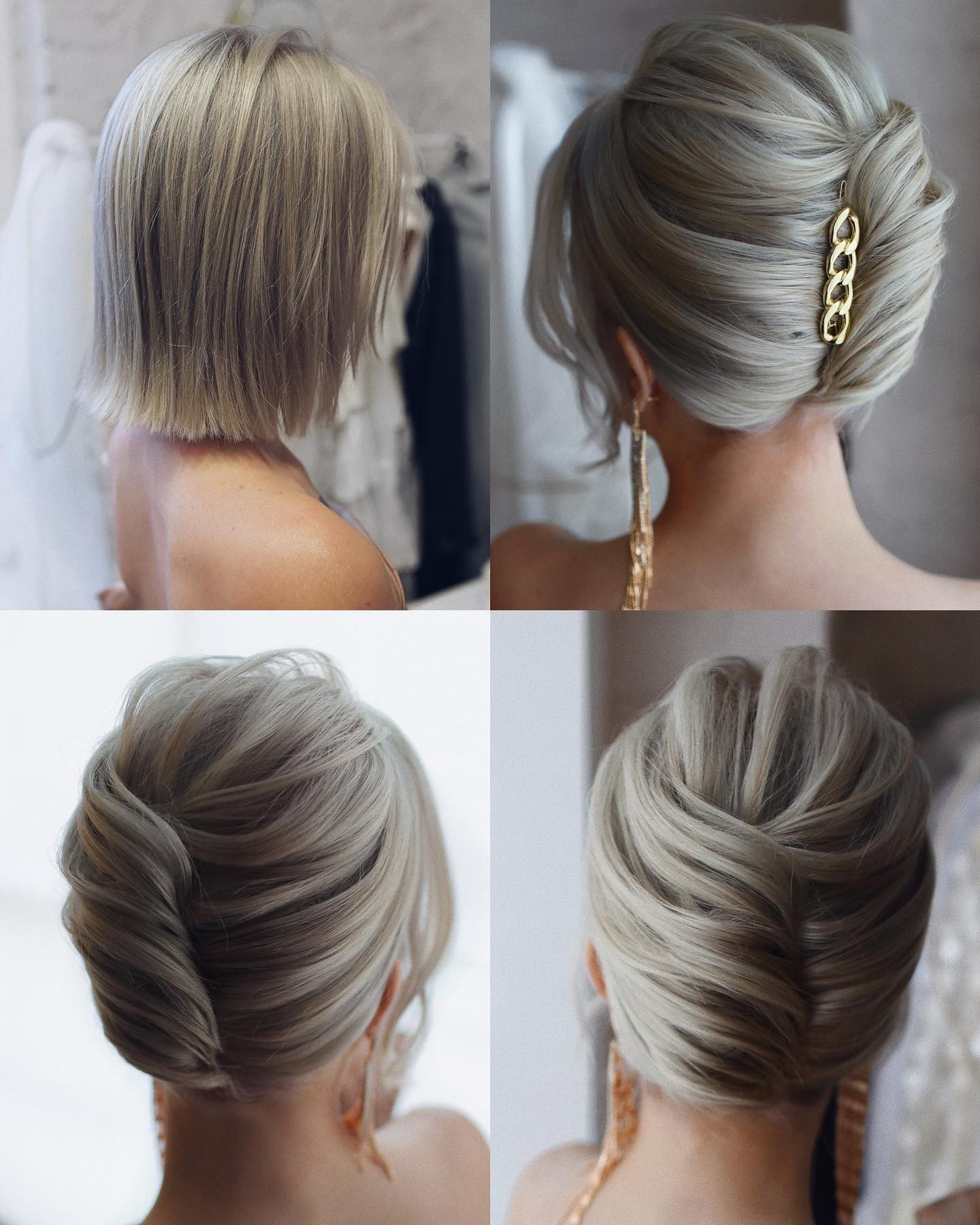 Classy Chignon Wedding Updos Medium length tutorial