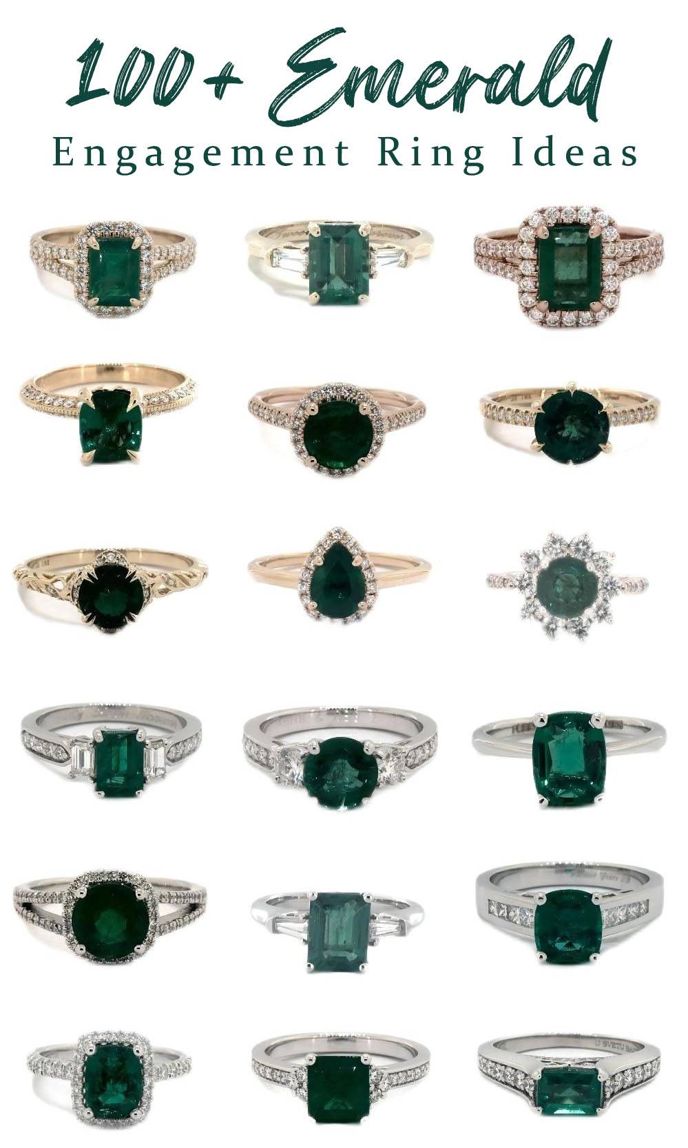 Emerald Gemstone Engagement Rings JamesAllen