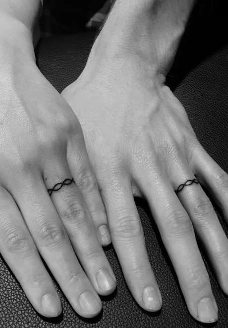 Infinity wedding ring tattoo designs