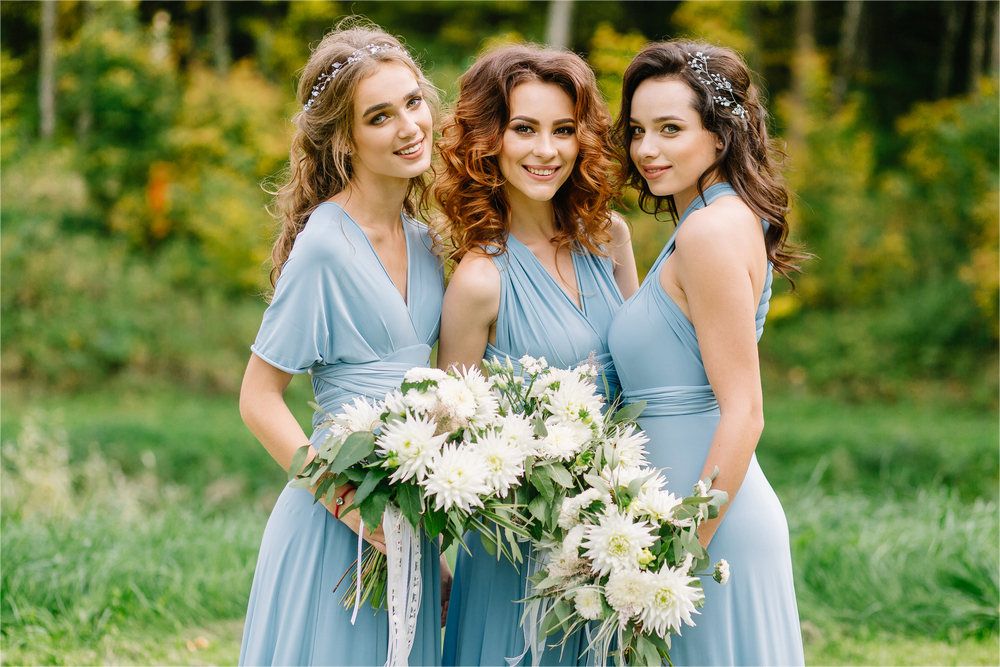 Light Blue Convertible Bridesmaid Dresses