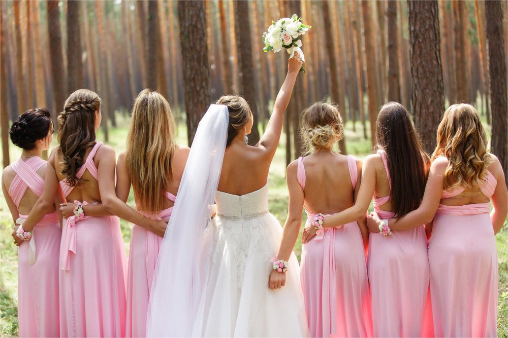 Pink Convertible Bridesmaid Dresses