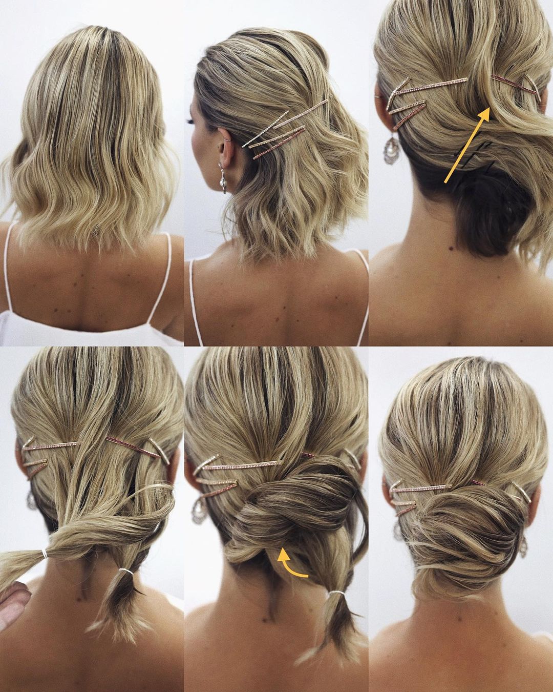 medium length wedding hairstyle Buns tutorial