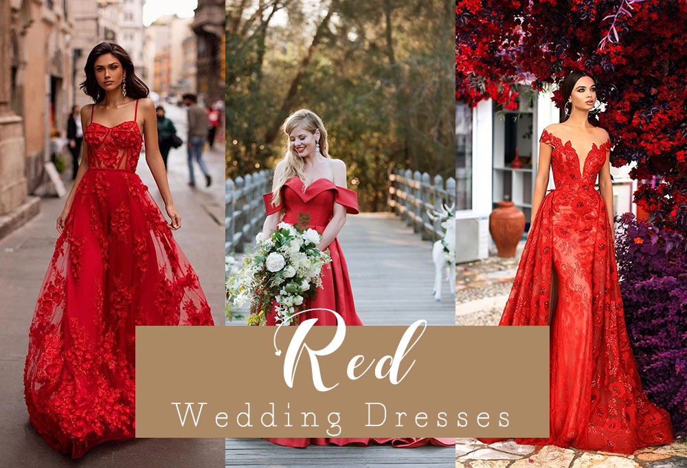 30 Best Red Wedding Dresses 2023 [Guides & Tips] 👗