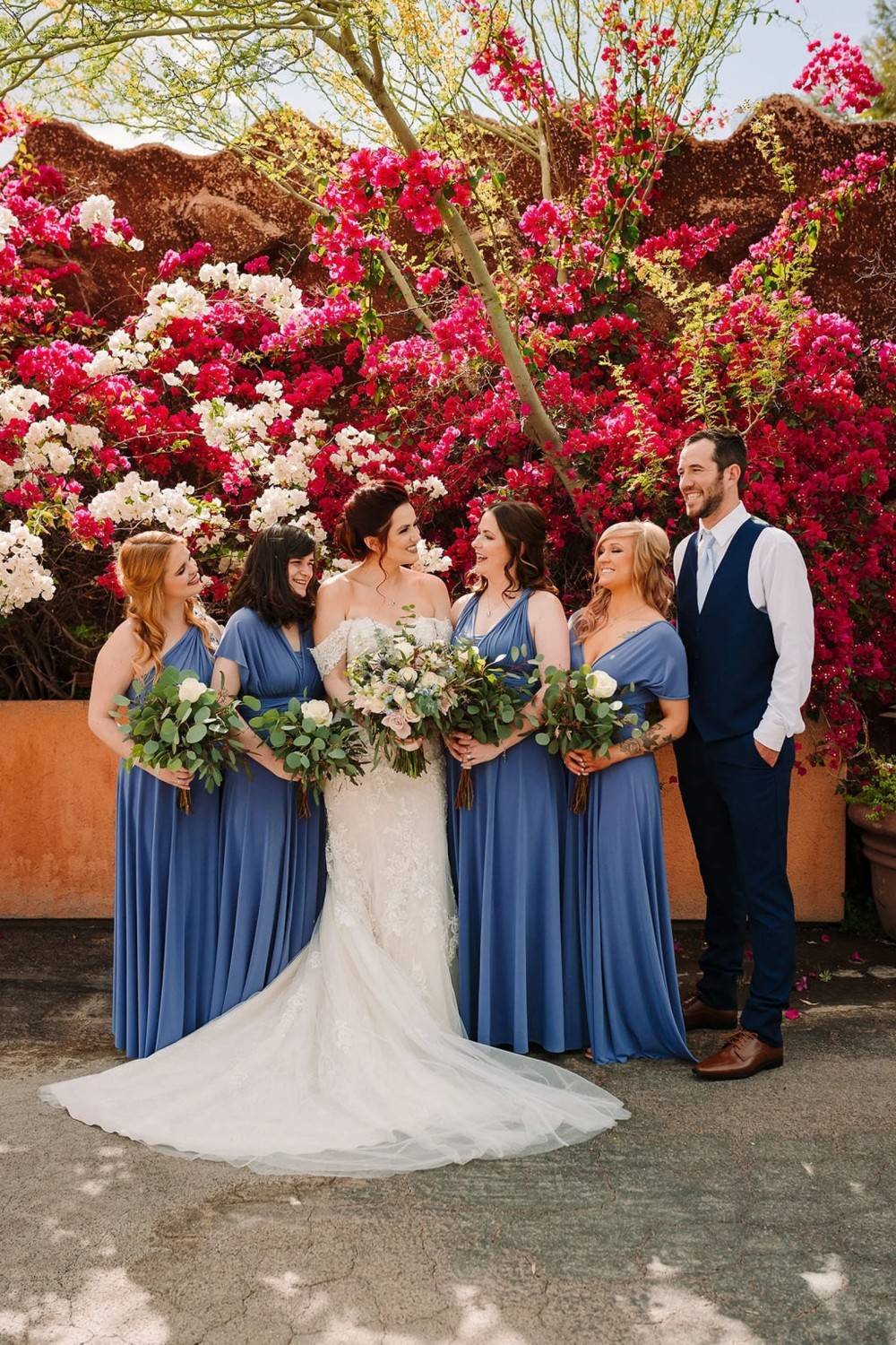 slate blue convertible bridesmaid dresses