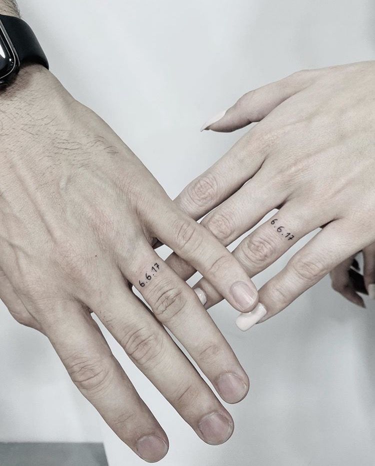 25 Creative Soulmate Wedding Ring Tattoos For Couples (2023)