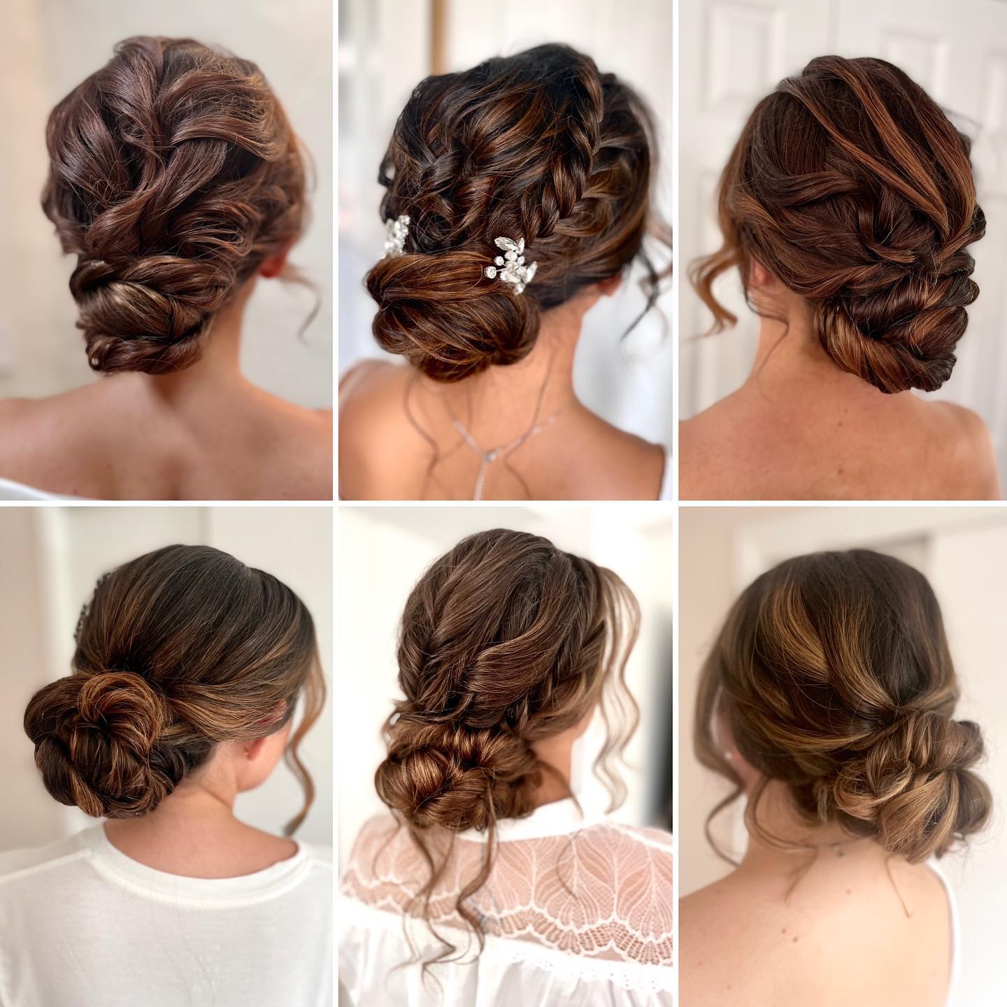 messy low bridal updo hairstyles