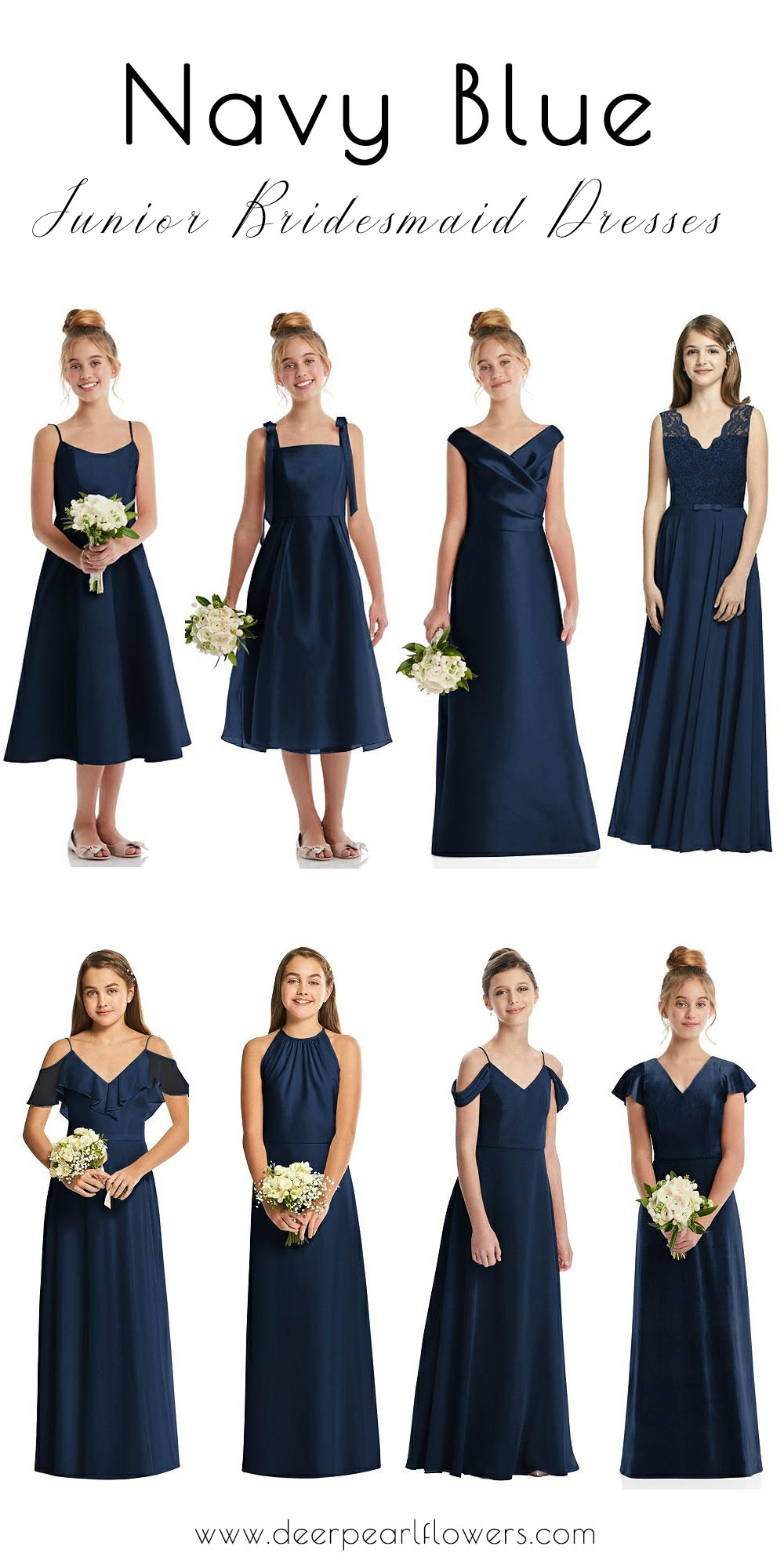 navy blue junior bridesmaid dresses