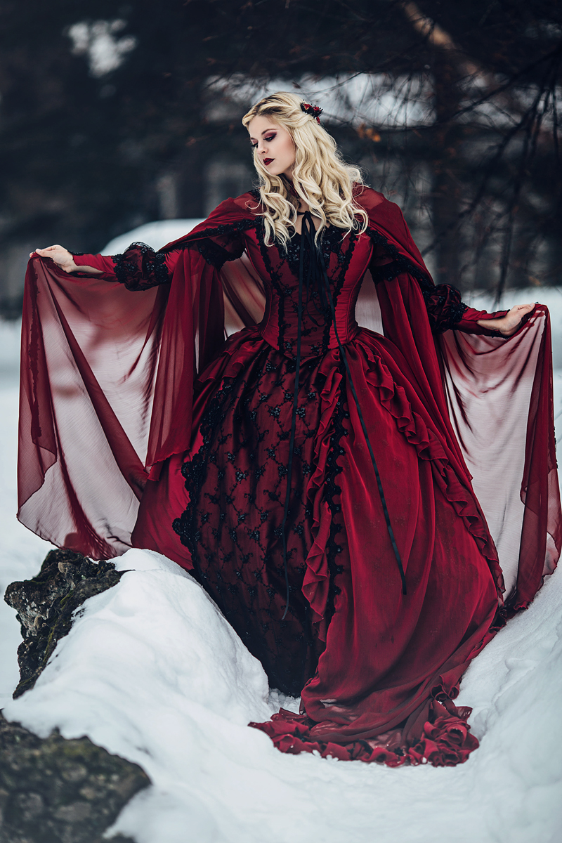 Off-the-shoulder Burgundy Tulle Bridesmaid Dresses - Xdressy