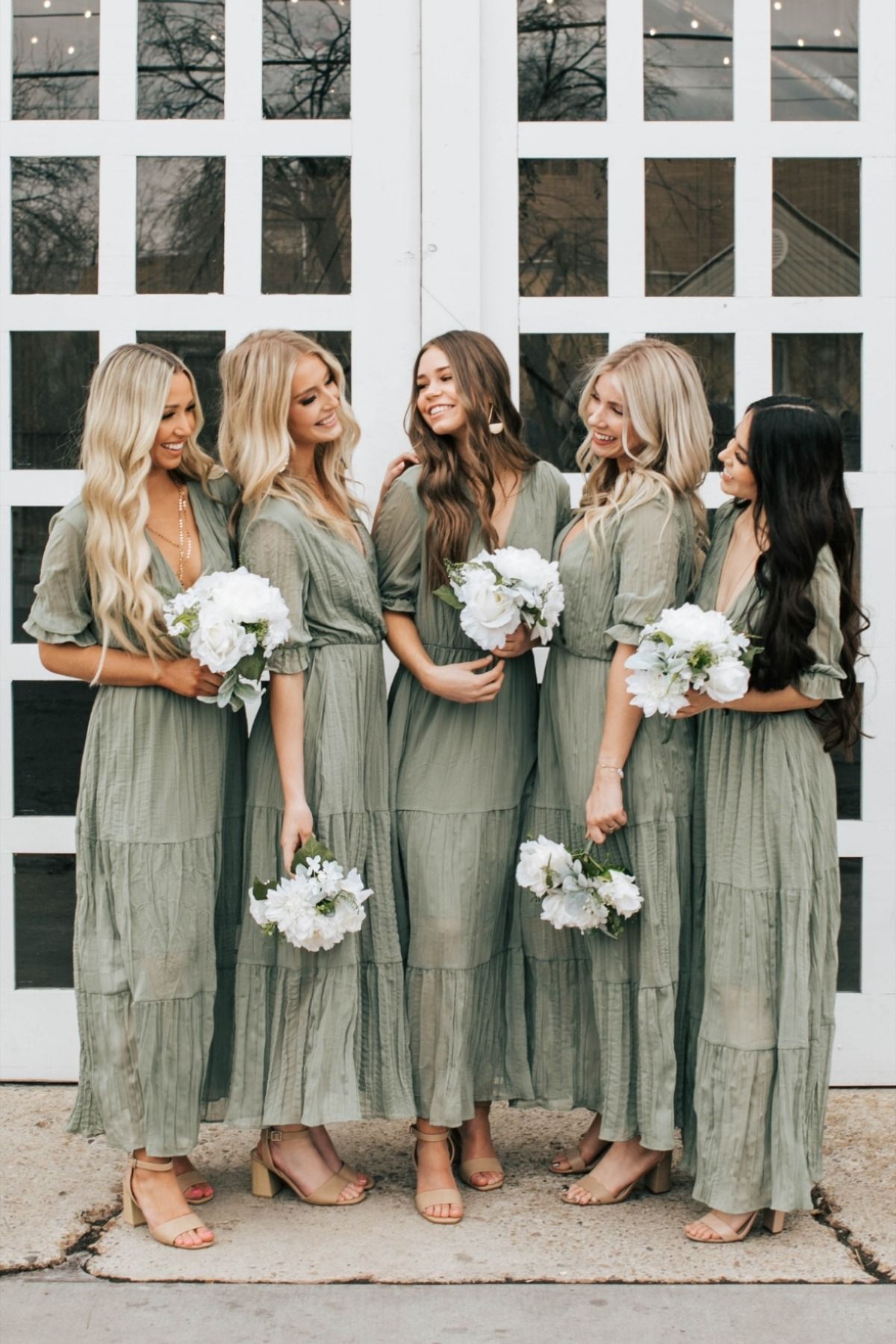 Bohemian Sage Green Bridesmaid Dresses