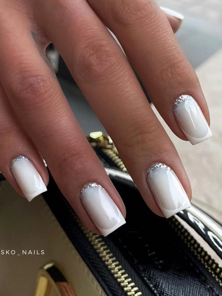 Classy Bridal Nail White