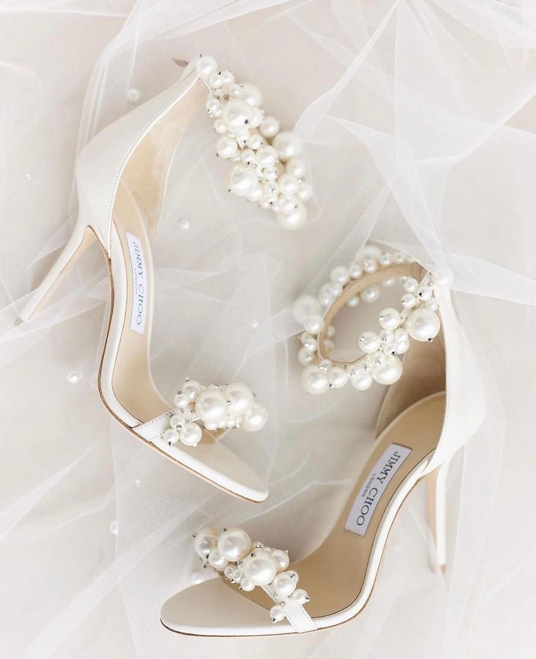 Jimmy choo pearl wedding shoes