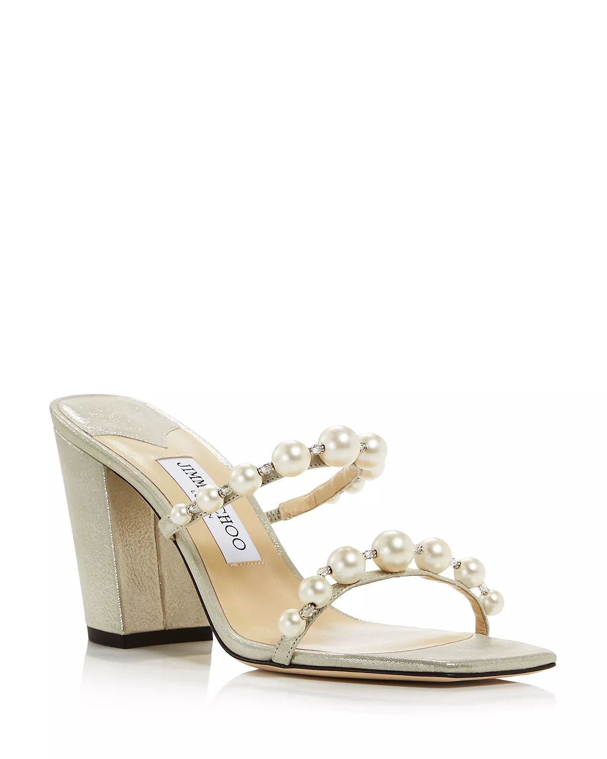 Pearl Block Heel Sandals Jimmy Choo