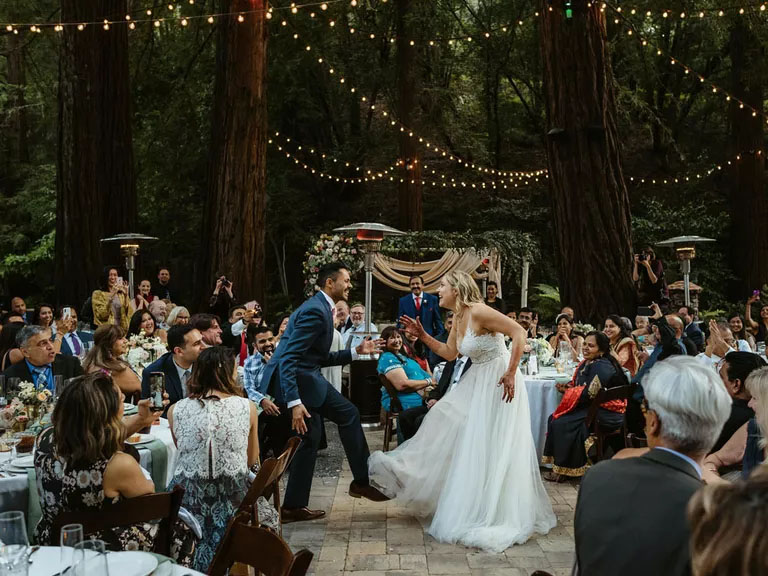 dance off wedding reception entrance idea