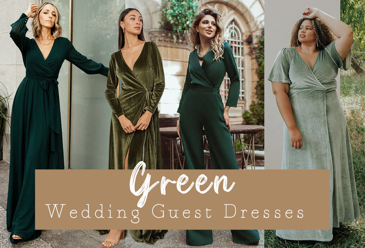 green wedding guest dresses