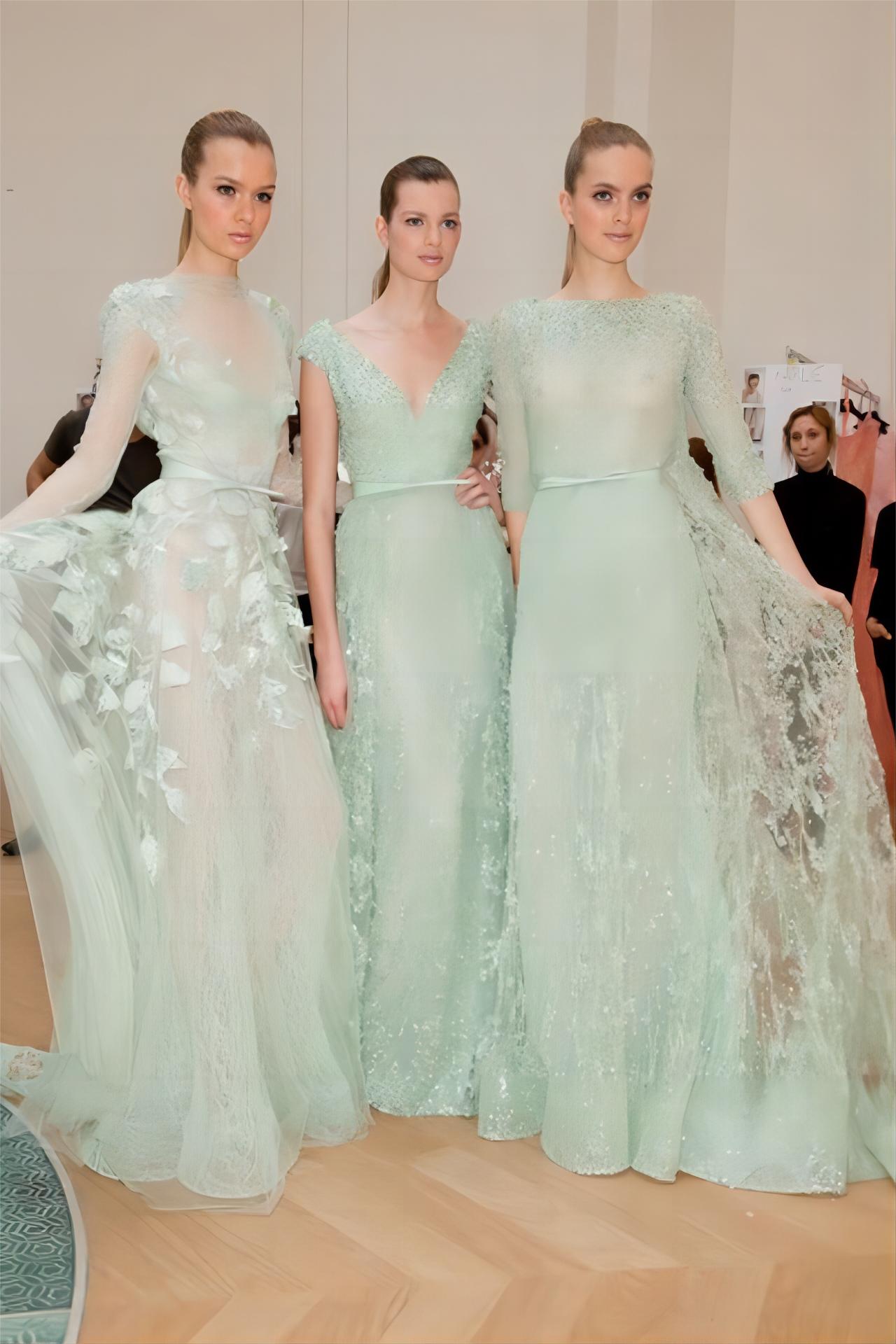 mint green wedding dresses