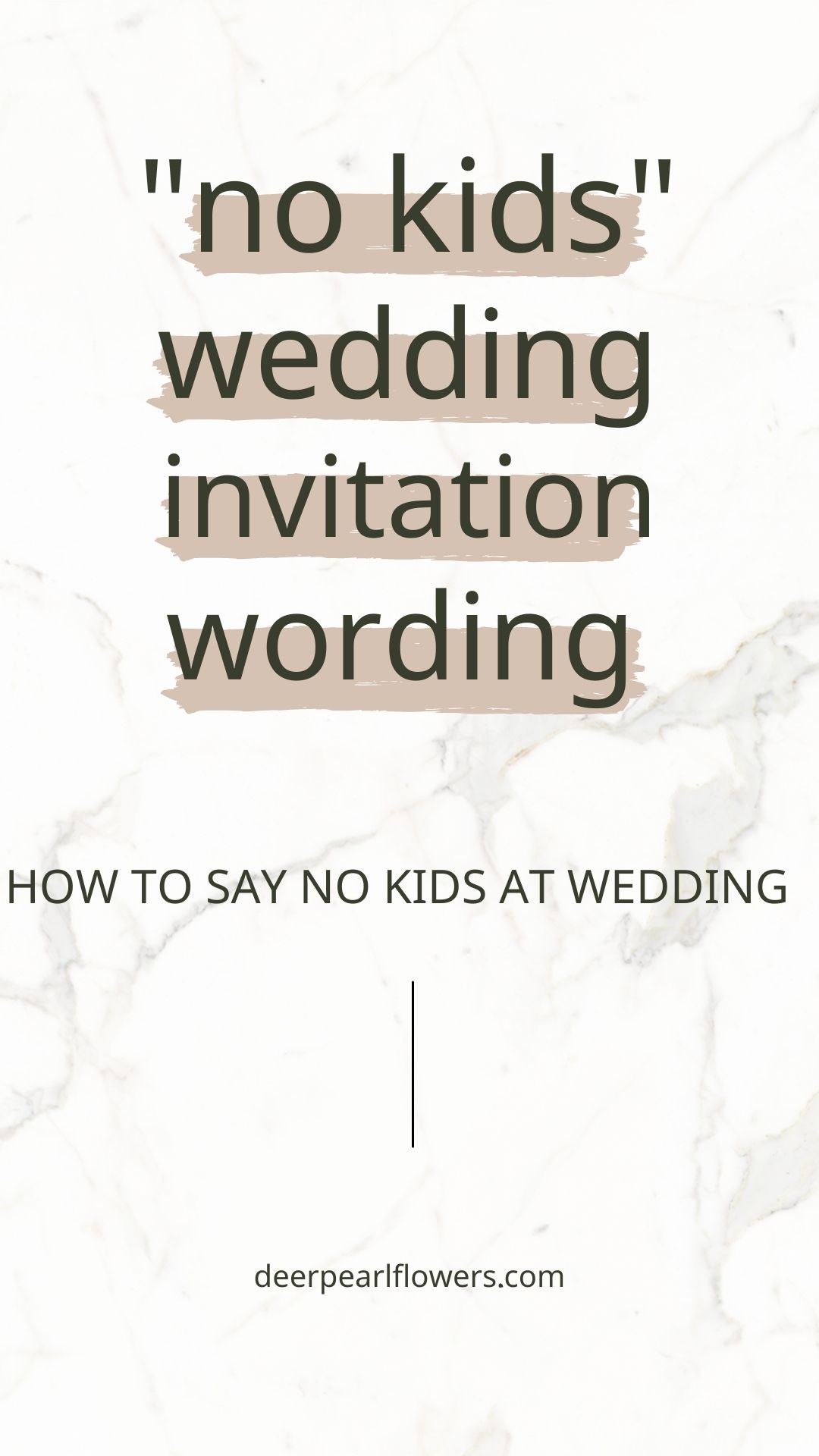 no kids wedding invitation wording