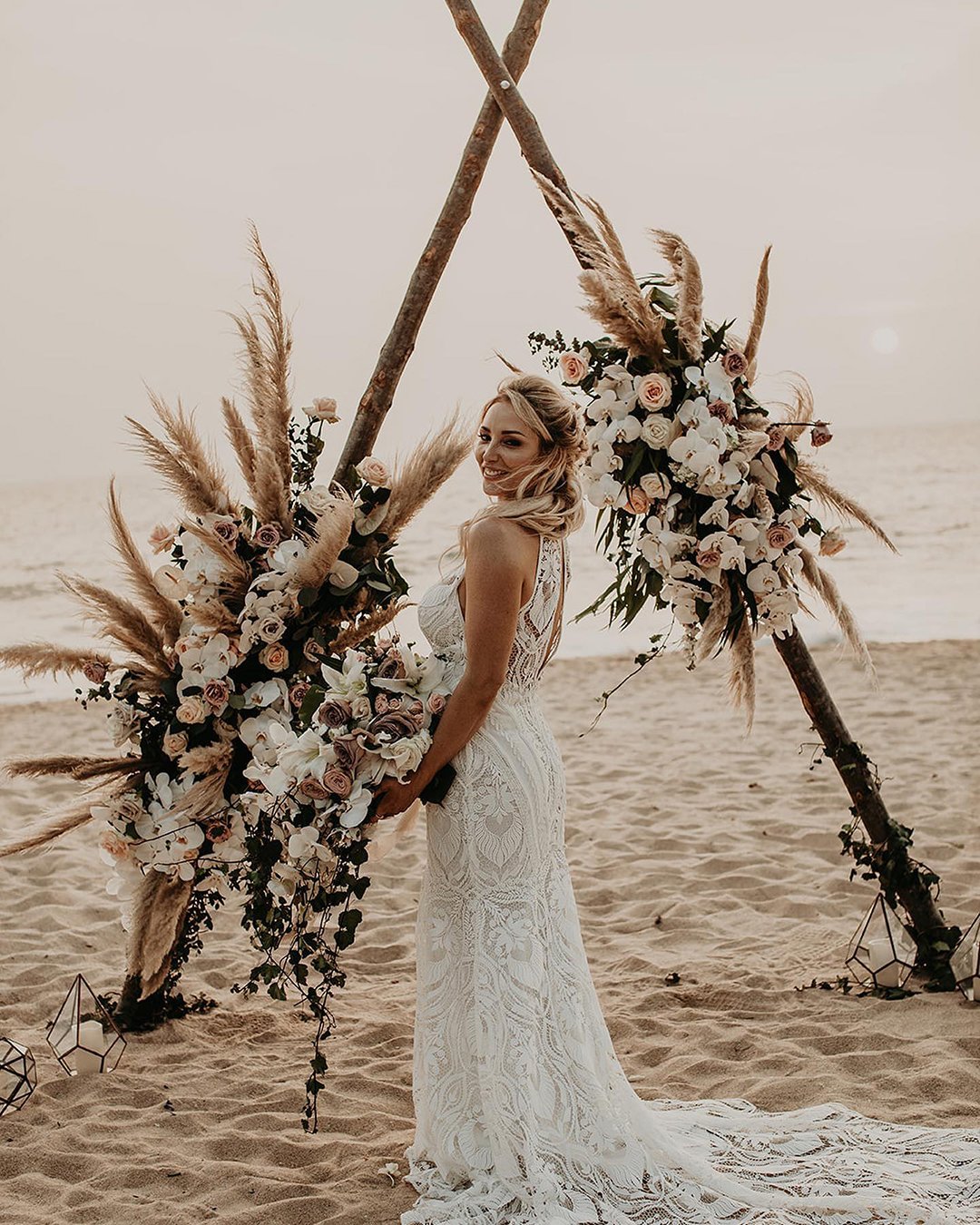 nude wedding photos bohemian wedding arch