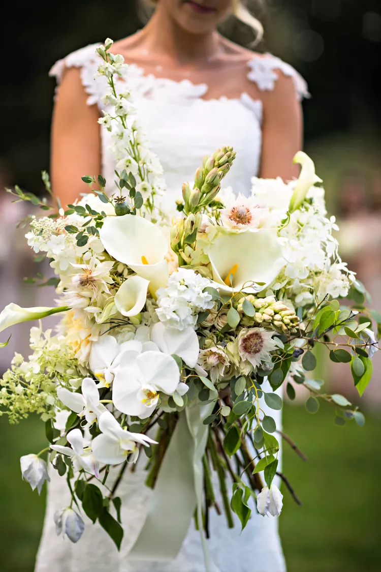 over size orchid wedding bouquet
