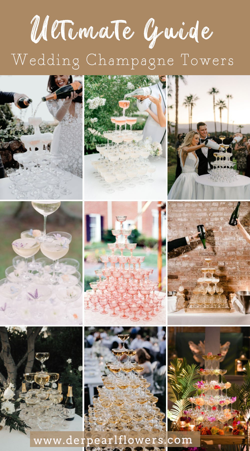 wedding champagne tower ideas