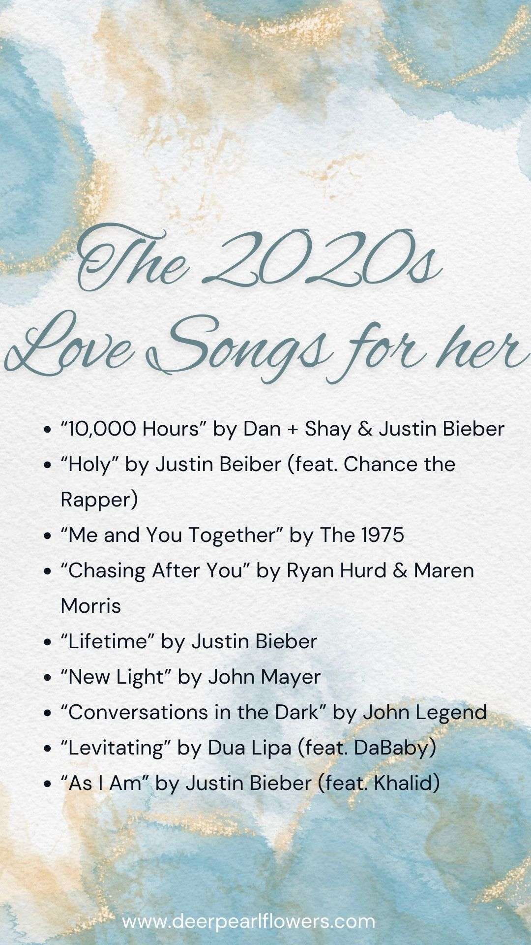 2020s Love Songs for Her